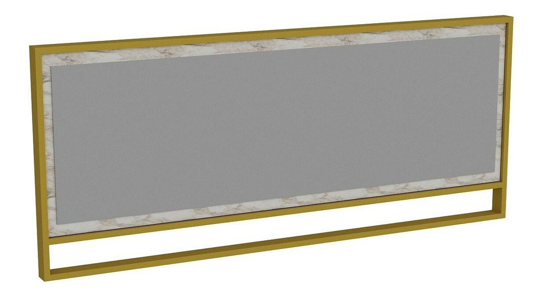 Zrcadlo Poppy (Zlatá + Bílá)