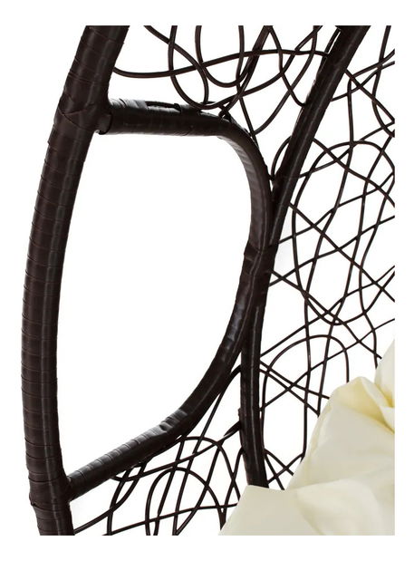 Závěsné houpací dvoukřeslo Dalvoa 2 (hnědá + krémová)