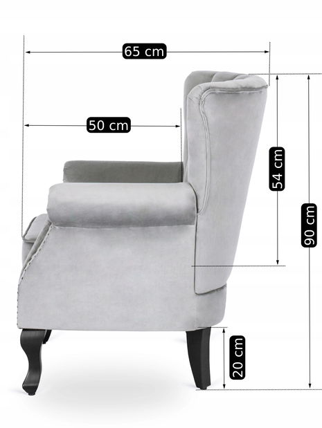  Křeslo Malik (šedá)