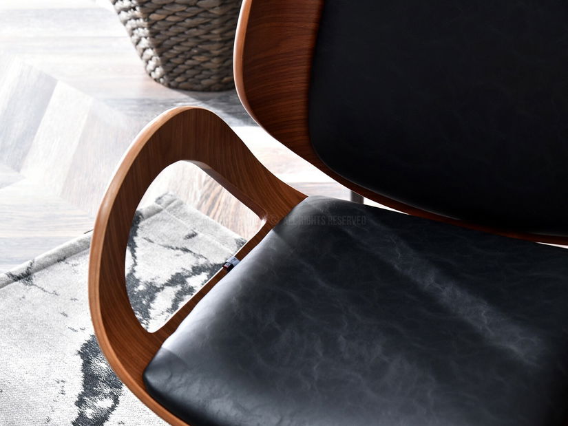 Křeslo Ginny (ořech tmavý + černá)