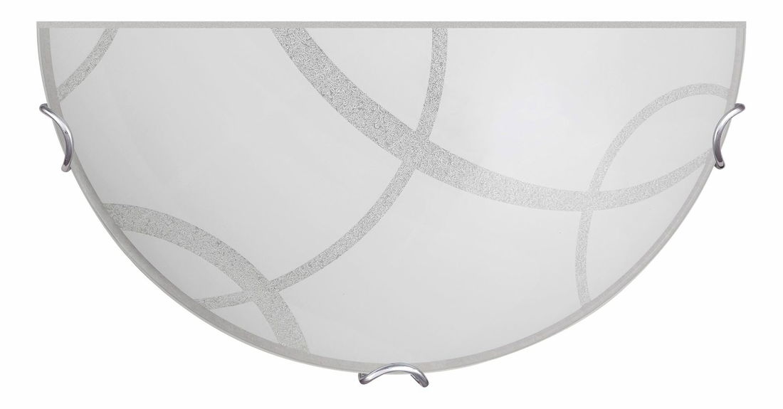 Nástěnné svítidlo Hallie 3379 (chromové úchytky + bílý vzor)