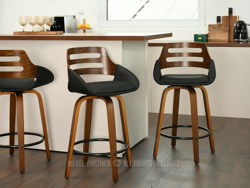 Židle Theo H (ořech tmavý + černá)