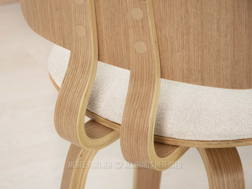 Židle Heindrich (krémová + dub)