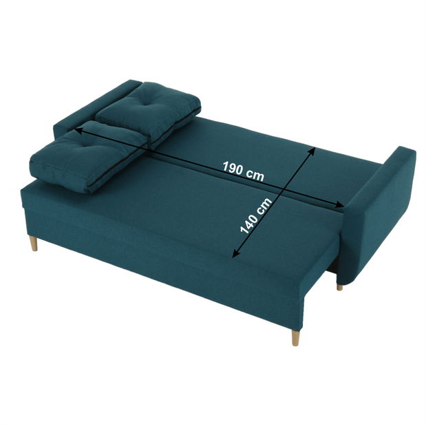 Rozkládací pohovka Dollar (petrolejová)