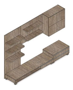 Obývací stěna Harmonal (hnědá)