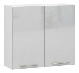 Horní kuchyňská skříňka Ozara W80 H720 (bílá + metalický lesk)