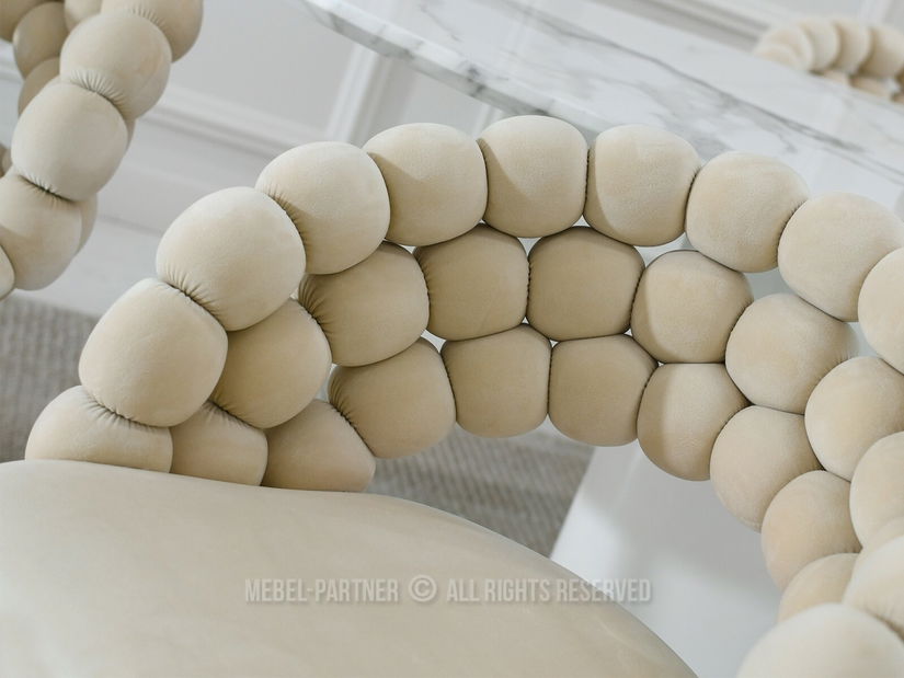 Židle Lulish (krémová + zlatá)