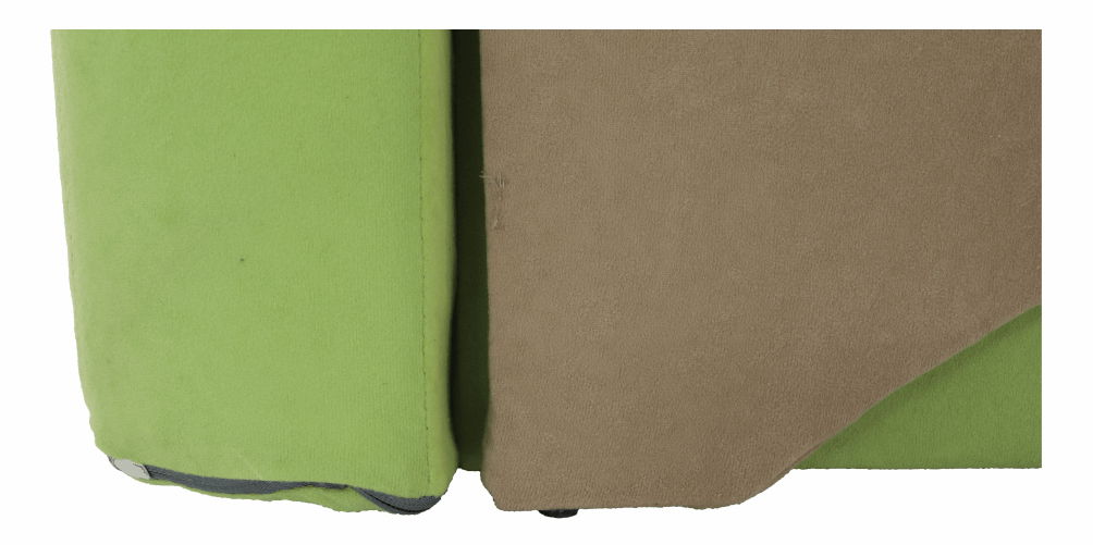 Dětská pohovka Kuboš zelená + béžová (L)