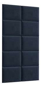 Set 10 čalouněných panelů Quadra 100x200 cm (tmavěmodrá)