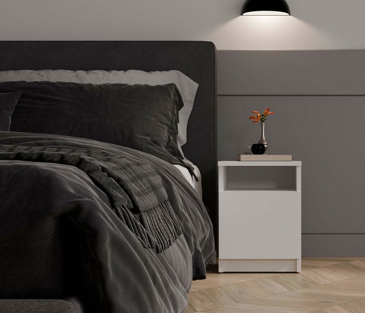 Noční stolek Gustaban 2 (bílá)