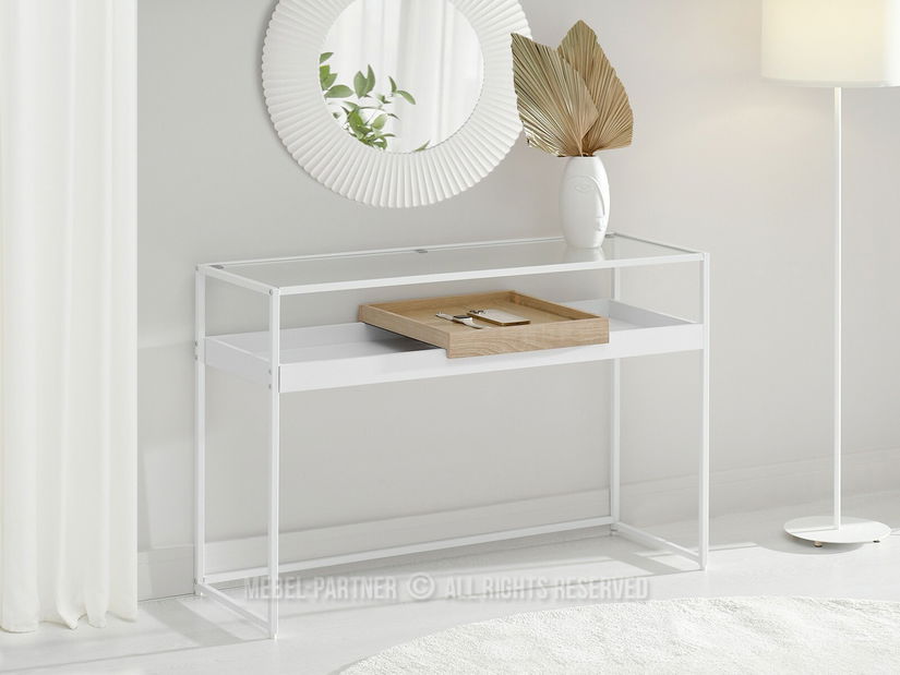 Konzolový stolek Eliash (sonoma + bílá)