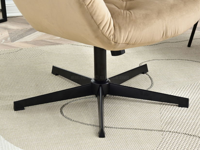 Křeslo Aaron (béžová + černá)