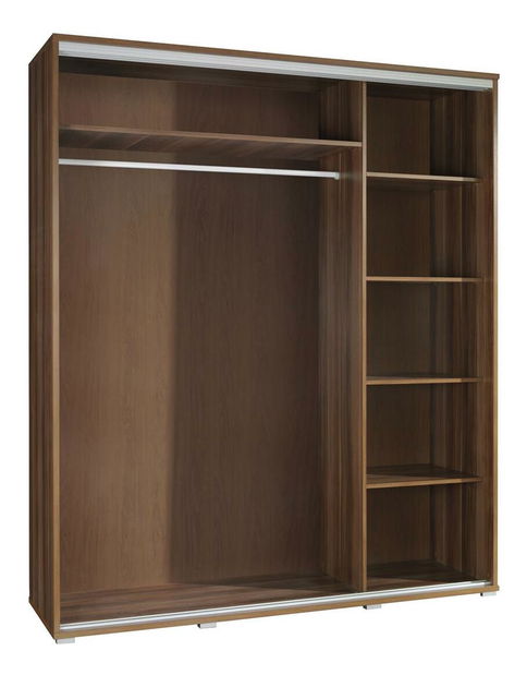 Šatní skříň Peldon 155 (švestka) (se zrcadlem)