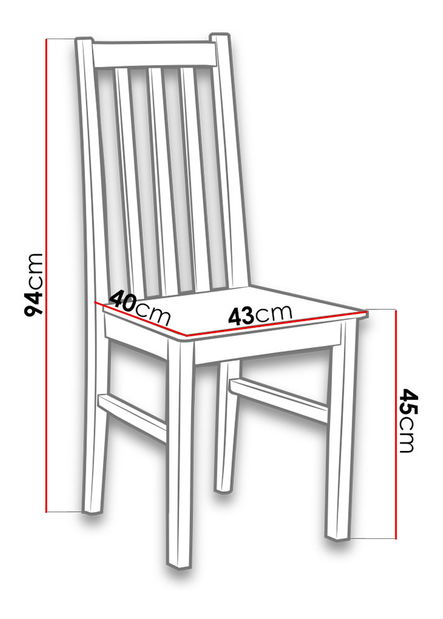 Jídelní židle Dalam DR (sonoma)
