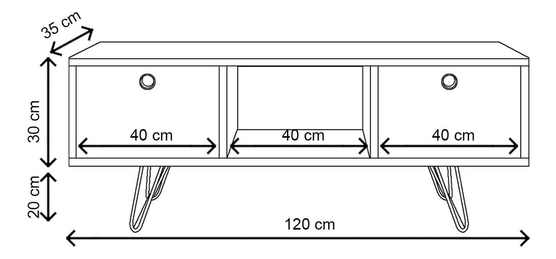 TV stolek/skříňka Yellowstone (Bílá)