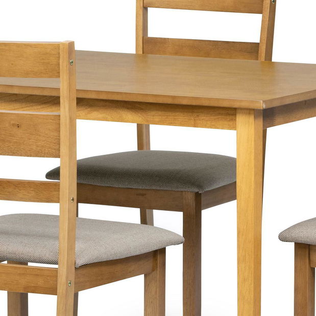 Jídelní set Advertia (dub landhaus + šedá) (pro 4 osoby)