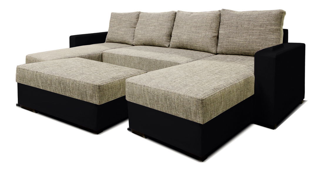 Rohová sedací souprava U Samanta L+2+L+T (P) (s taburetem)