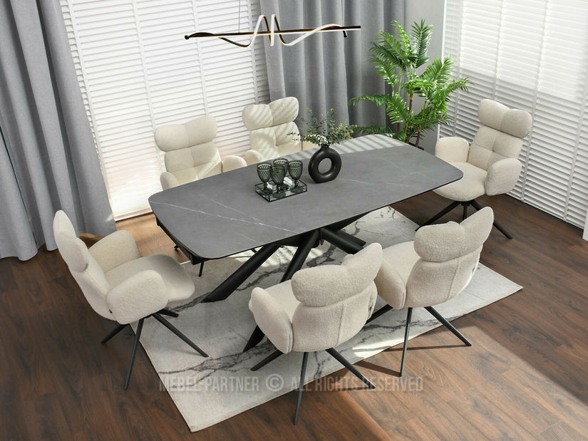 Židle Meda (krémová + černá)