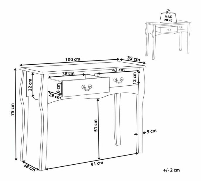Stolek Kohler (černá)