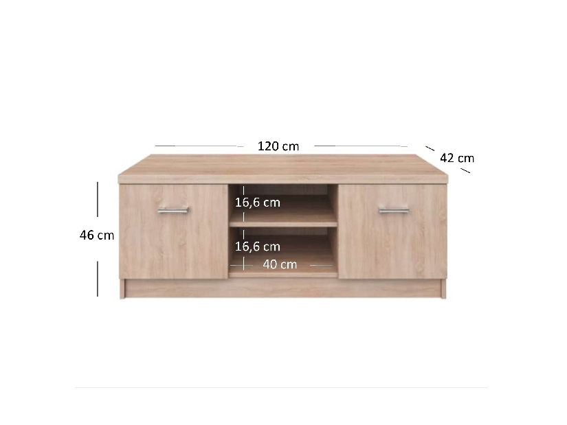 TV stolek Tianna 2d (dub sonoma)