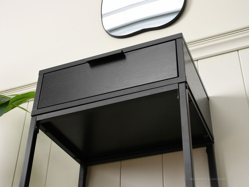 Konzolový stolek Norma S (černé dřevo + černá)