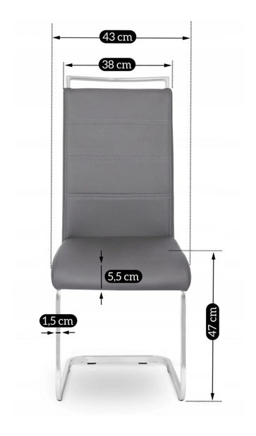 Jídelní židle Lagos (šedá)