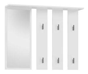 Věšákový panel Puntuable 1 (bílá) (se zrcadlem)