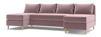 Rohová sedací souprava U Veron (růžová)