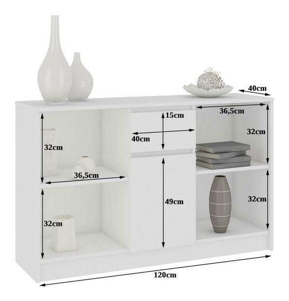 Komoda Briar (bílá)