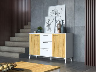 Komoda Barilus 45 (ořech americký byant + bílá)