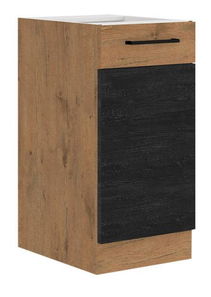 Dolní kuchyňská skříňka Woodline 40 D 1F BB (dub lancelot + dark wood) *výprodej