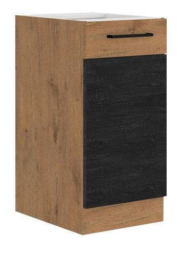 Dolní kuchyňská skříňka Woodline 40 D 1F BB (dub lancelot + dark wood) *výprodej