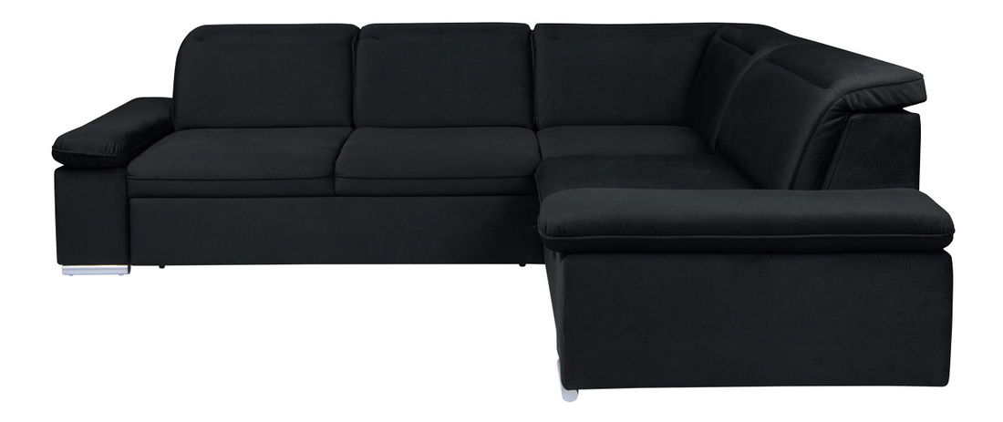 Rohová sedací souprava BRW Darby 2F.E.1,5BK (černá) (P)