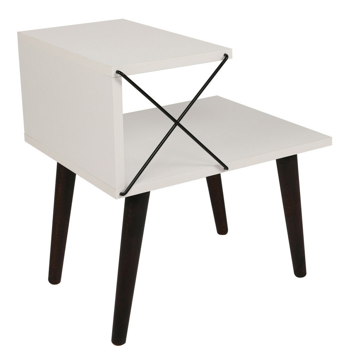 Noční stolek Crossline (bílá)