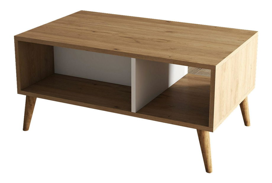 Konferenční stolek Essex (dub + bílá)