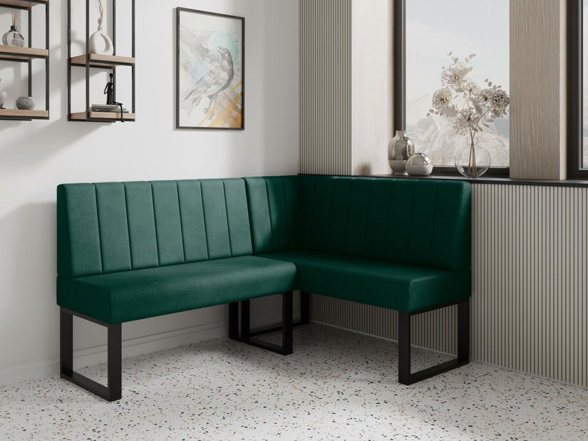 Rohová lavice Mondeo 140x200 (tmavě zelená) (P)