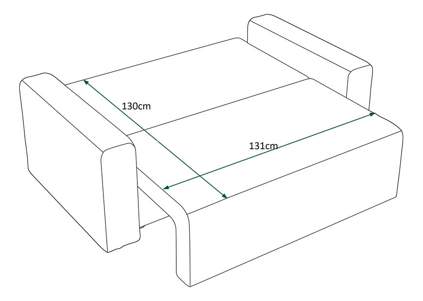 Pohovka dvousedačka Mirage Bis (bílá)