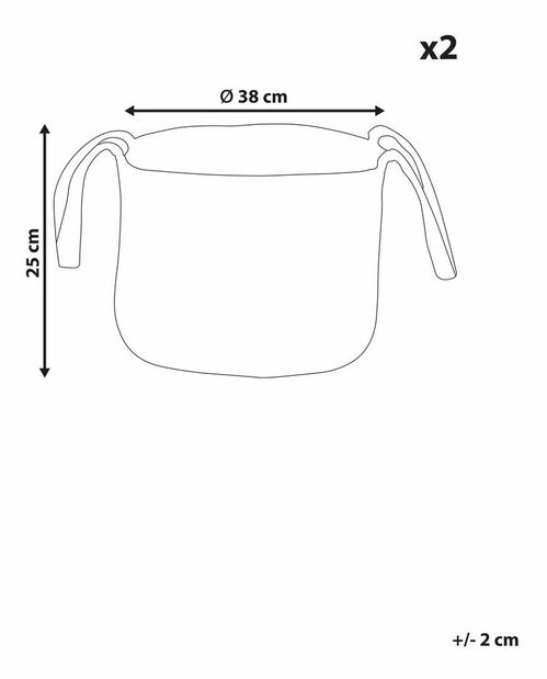 Set 2 ks úložných košů Korza (přírodní)