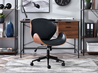 Křeslo Bloom (ořech černý + chromová)