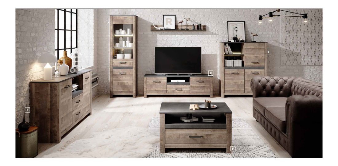 Komoda Sadr B (dub sand grande + matera)