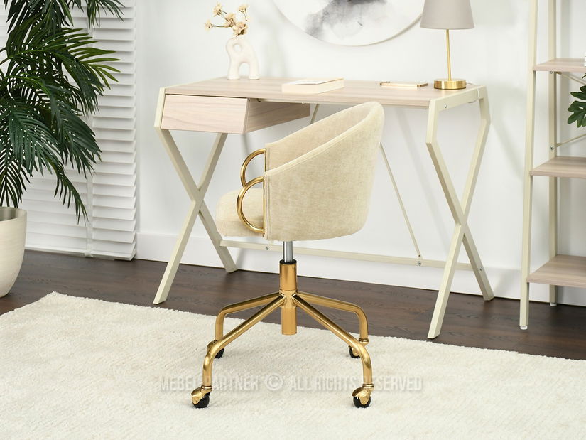 Židle Carma B (krémová + zlatá)