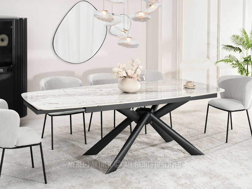 Jídelní stůl Deportaron (šedá + černá)