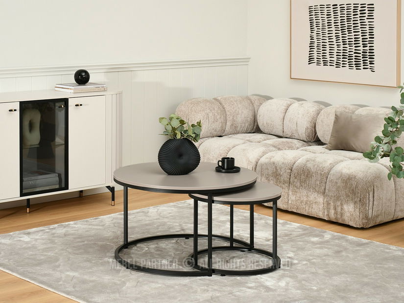 Konferenční stolek Krzaklewski (béžová + černá)