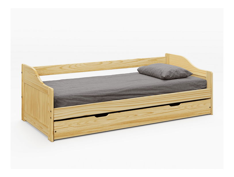 Jednolůžková postel 90x200 cm Lusid (přírodní)