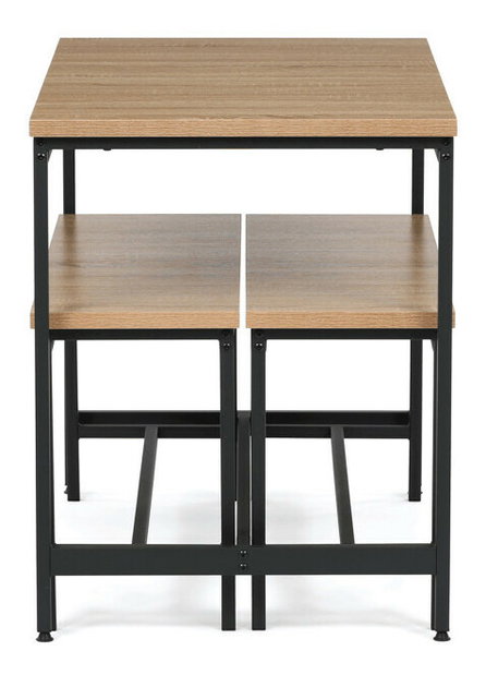 Jídelní set se 2 židlemi Autaus (hnědá)