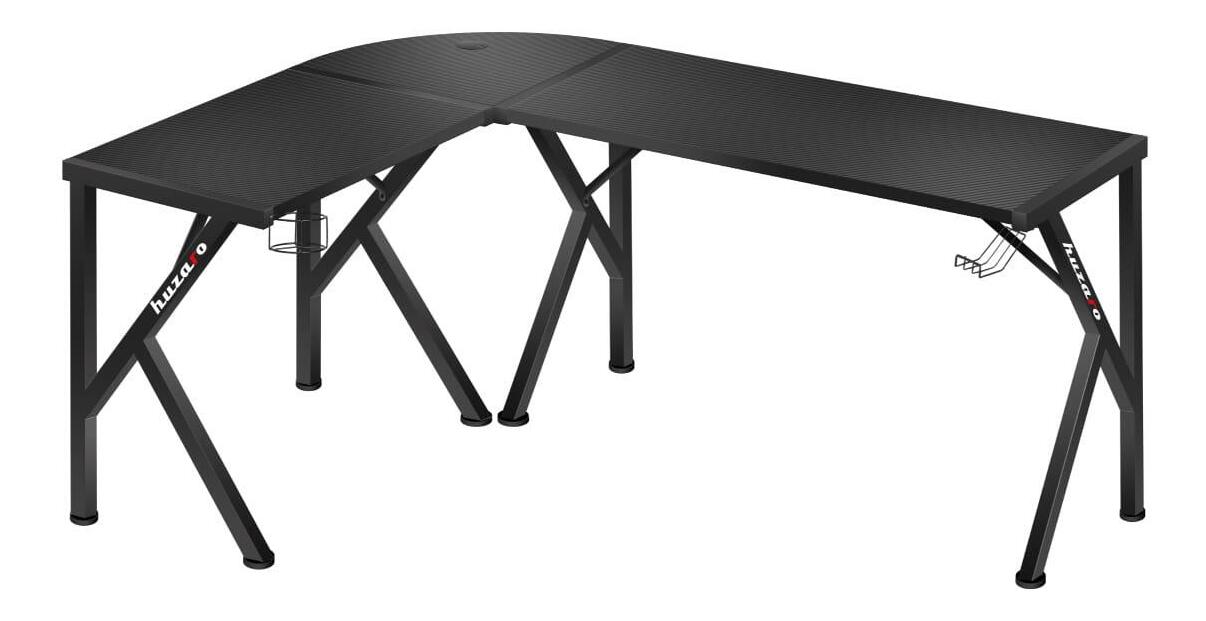 Rohový PC stolek Hyperion 6.3 (černá)
