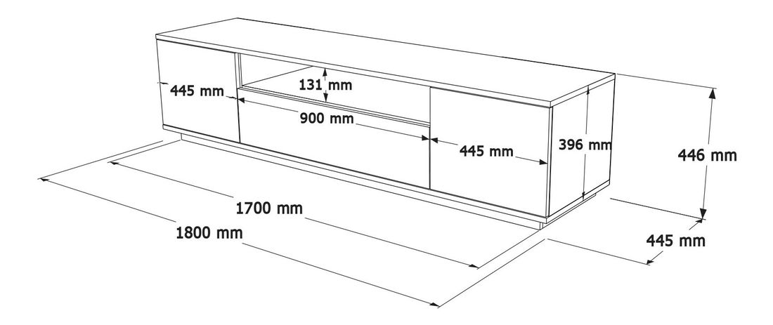 Sestava nábytku do obývacího pokoje Fera 17 (Borovice antlantic + Bílá)