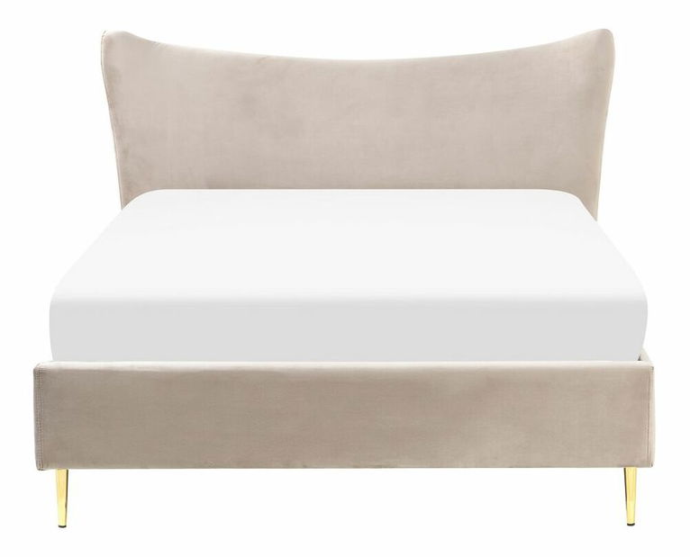 Manželská postel 140 cm Chaza (sivobéžová)