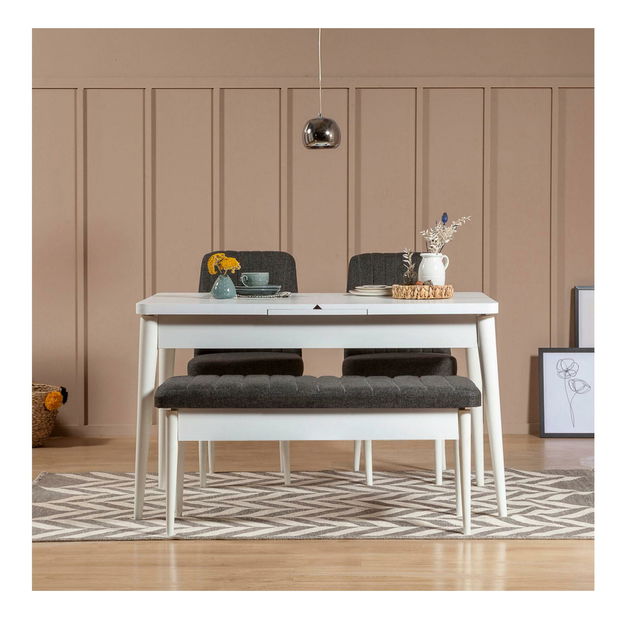 Lavice Vlasta 5 (bílá + antracit)