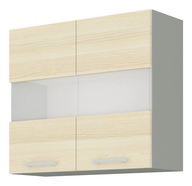 Horní kuchyňská skříňka Edison 80 GS 72 2F (bilá)